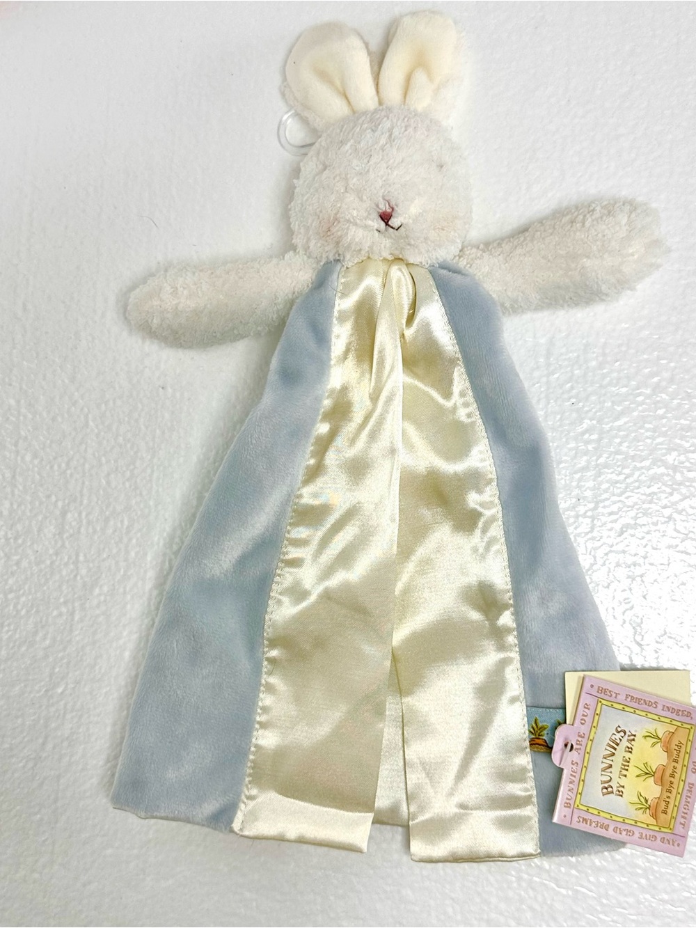 Bunnies by the Bay "Bud's Bye Bye Buddy" security bunny blanket NWT